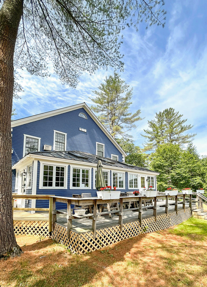 Sunny porch outside for Event venue lyme New-Hampshire